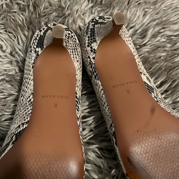 Cole Haan Snake Skin Heels - Size 8B - Picture 3 of 6